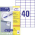 Etikett 3651 52,5x29,7mm 4000