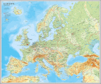 Europakarta 1:5,5milj 98x82cm