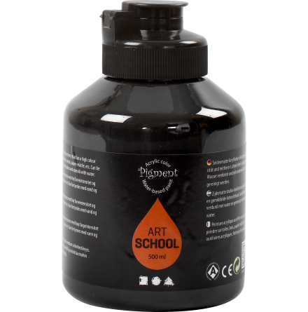 Akrylfrg Pigment 500ml svart