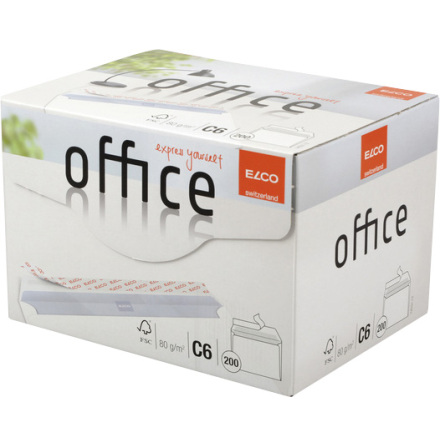 Kuvert box C6 vit 200st/fp