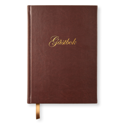 Gstbok PS konstlder brun
