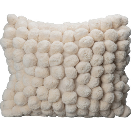 Kudde PomPom Vit