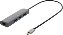 Hub USB-C/RJ45/3xUSB-A 3.0 gr