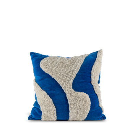 Kudde Fluffy Bl/beige 50x50cm