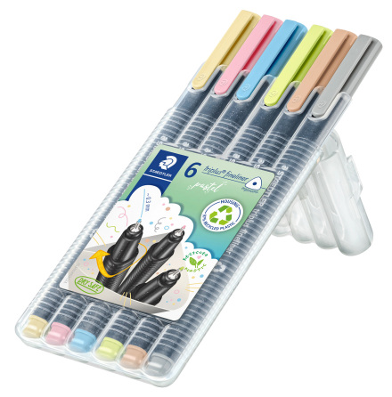 Fiberpenna Staedtler Pastel 6f