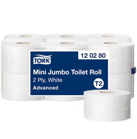 Toalettpapper T2 Mini Ad 12/fp