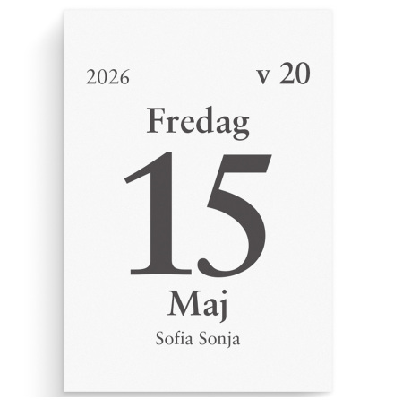 Dagblock 75x107mm 2026