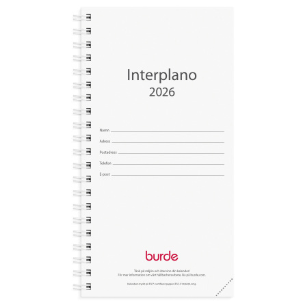 Kalender 2026 Interplano refil