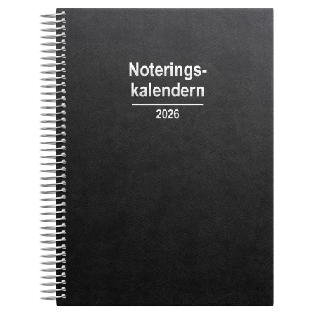 Noteringskalendern 2026 svart
