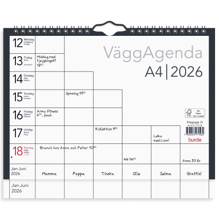 Vggkalender 2026 agenda A4