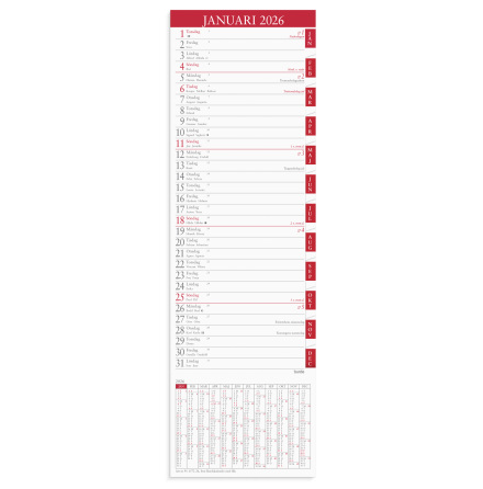 Stor Bordskalender 2026 flik