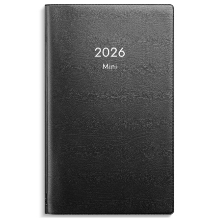 Kalender 2026 Mini svart plast