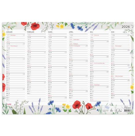 Vggblad Blomster 2026