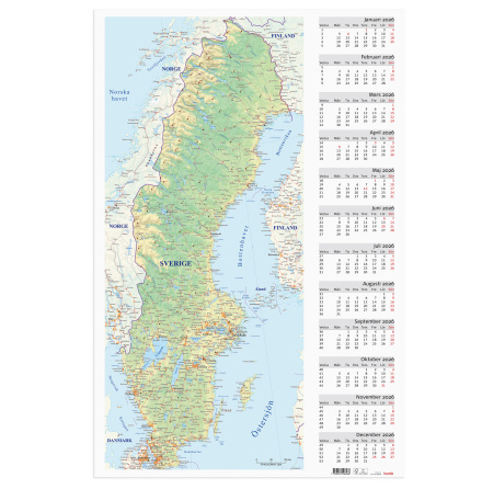 Vggblad Sverigekarta 2026