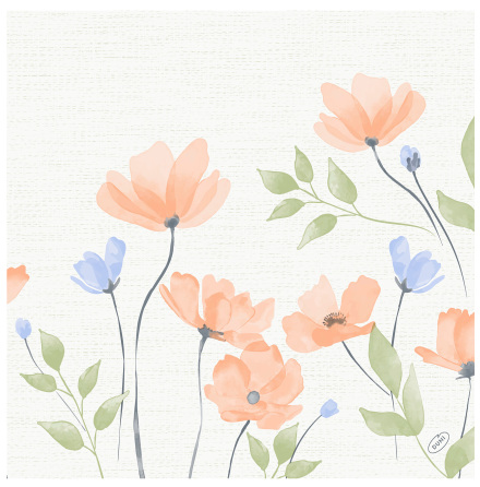 Servett Bunny Bloom 40x40 60st